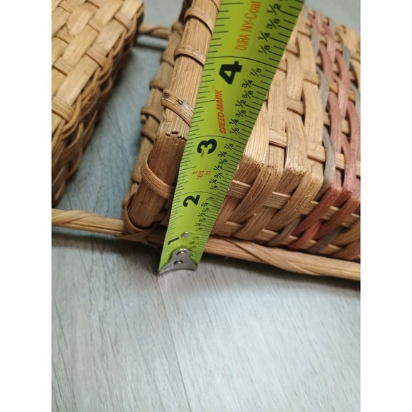 Vintage Wicker Wall Decor Mail Letter Bill Holder 3 Tier Cottagecore Country - Picture 7 of 7